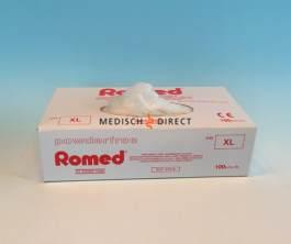 Romed Vinyl handschoenen gepoederd M p/100 niet steriel