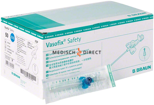 B. BRAUN Vasofix safety 22G blauw p/50 ref: 4268091S-01