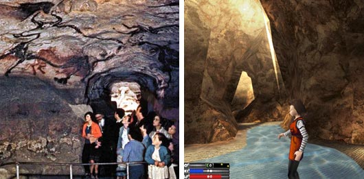reflections in the cave