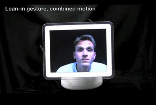 lean-in gesture