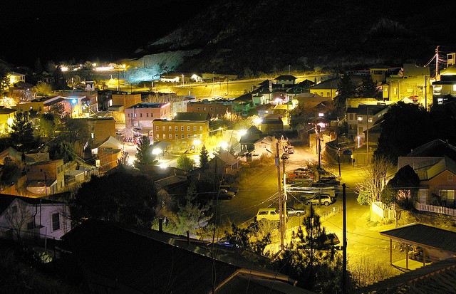 bright lighting at night
