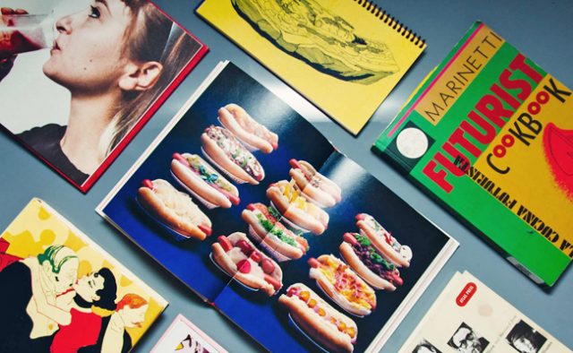 Saveur put together an inventory of artist’ cookbooks, ranging from The Futurist Cookbook by F. T. Marinetti to Les Diners de Gala by Salvador Dali to our In Vitro Meat Cookbook.