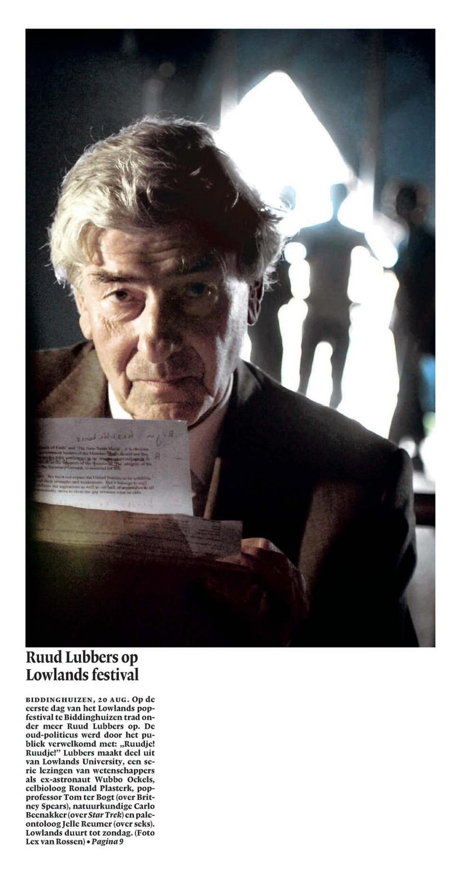 Ruud Lubbers op Lowlands