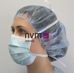 EUROGUARD MONDMASKER BLAUW MET KOORD LATEX-VRIJ TYPE IIR (50st) REF 17220