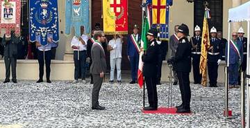 Celebrazione del 252esimo anniversario dalla fondazione della Guardia di Finanza, presente anche il sindaco Possamai