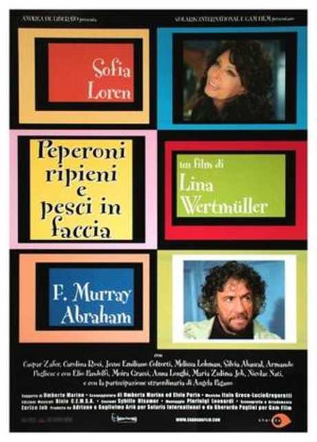 Peperoni ripieni e pesci in faccia
