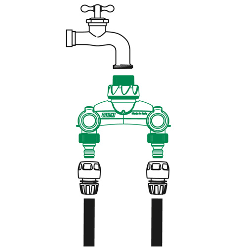 RUBINETTO 2 VIE VA ALBERTONI ATTACCO 1/2" DOPPIA USCITA 3/8" CON ROSONE - Foto 8