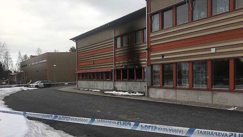 Brand på skola i Norrbotten
