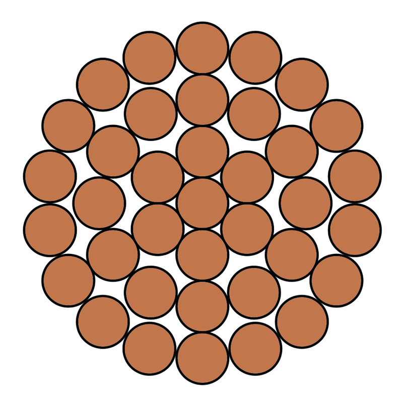 Hard drawn copper conductor