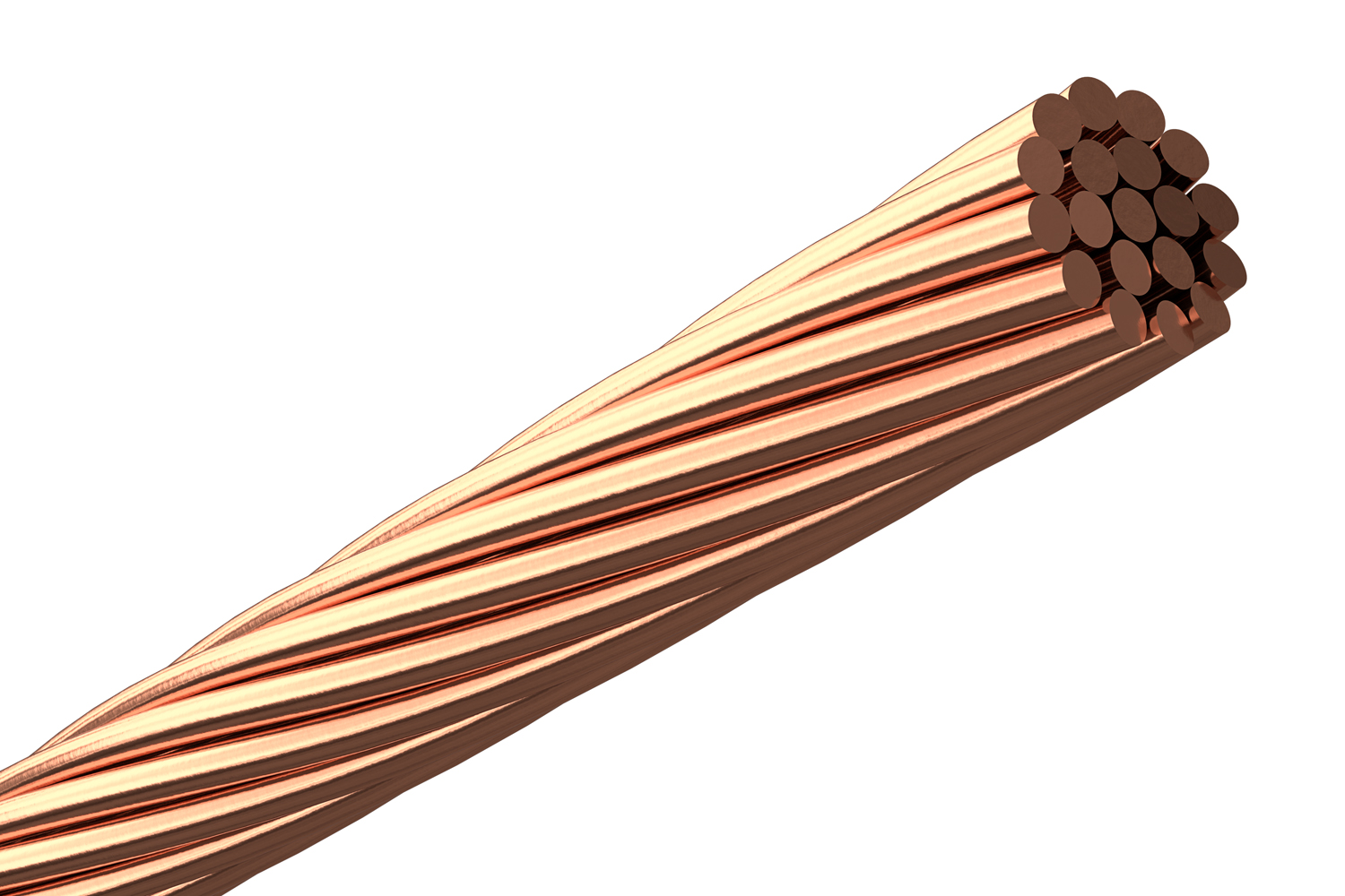 Hard drawn copper conductor