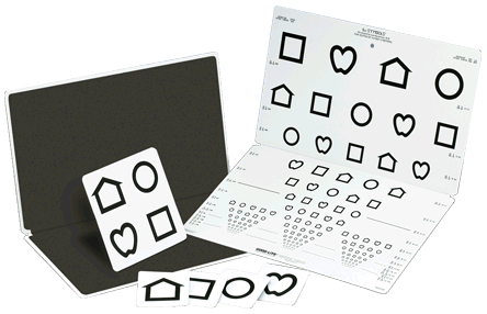 Visustavle for avstand LH-symboler, foldbar