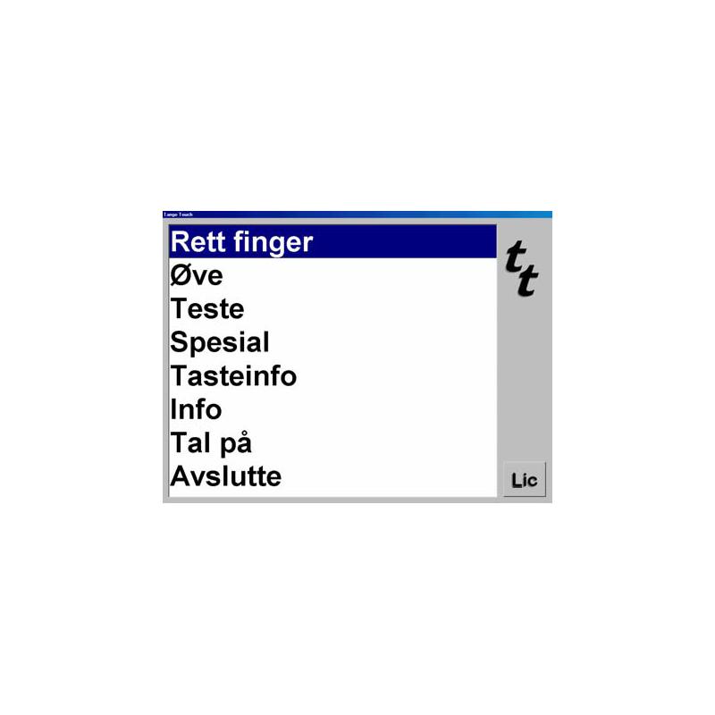 TangoTouch tastaturtrening med Norsk tale