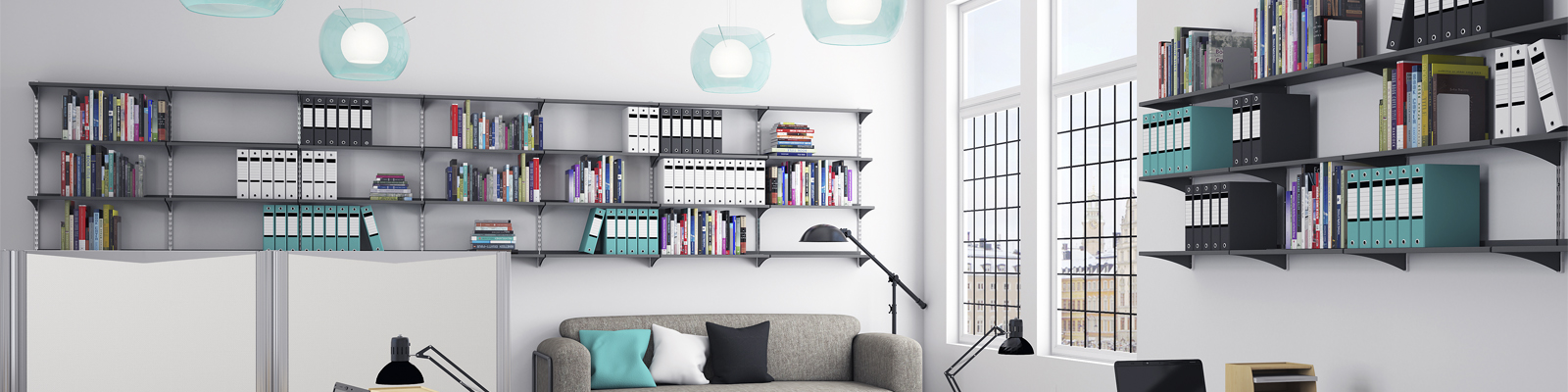 Complete metal shelves