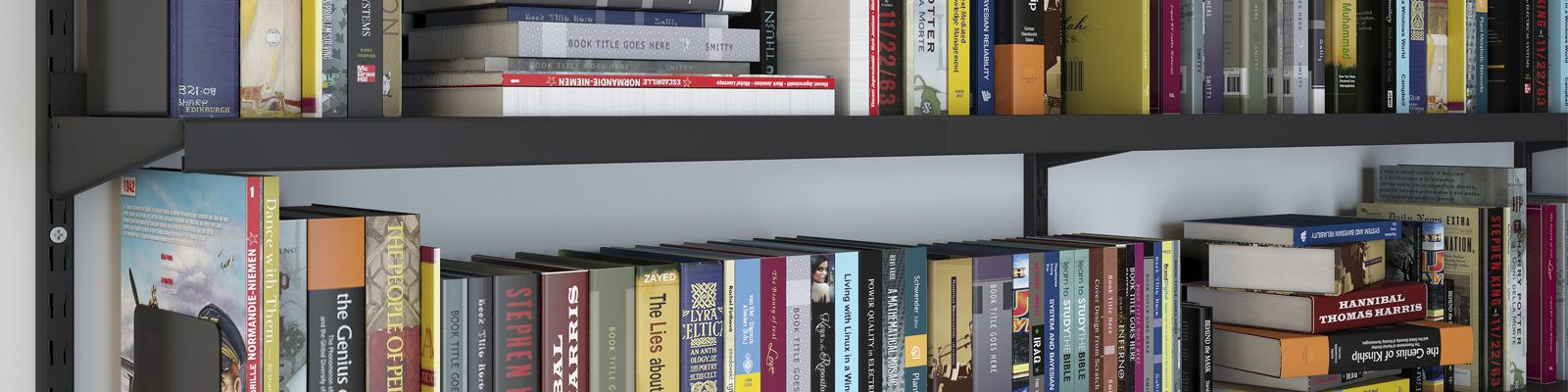 Metal shelves