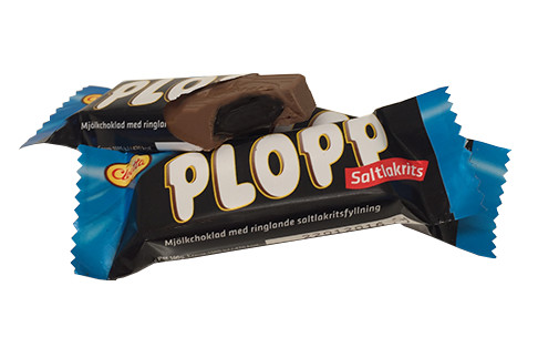 Läs mer om PLOPP SALTLAKRITS INSL.12GR LÖSV. BURK -