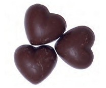 Chokladhjärta Kola - 3,6 kg kartong /