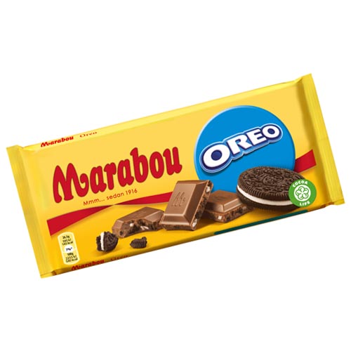 Läs mer om Marabou Mjölkchoklad med Oreo 185 gr