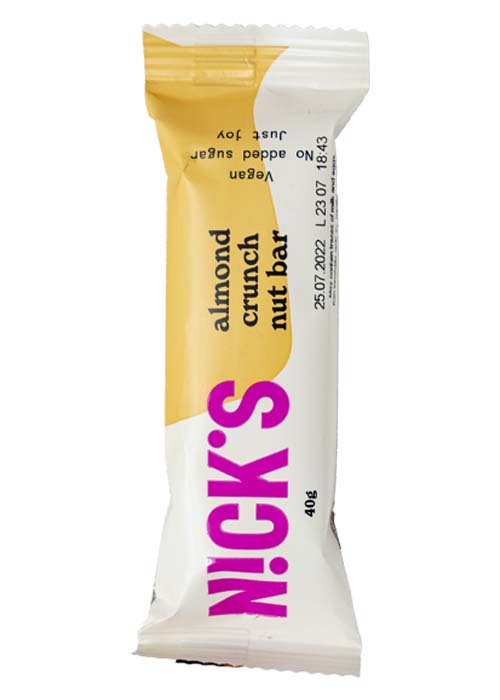 Nick's Almond Crunch Nut Bar 40g present/presenttips
