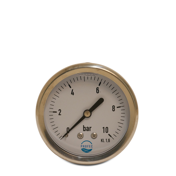 Manometer anslutning bakåt, glycerin