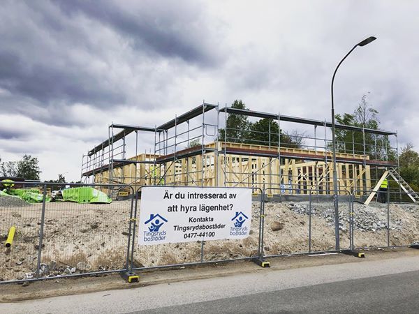 Nybyggnation på Tingsmålavägen/Sandgatan