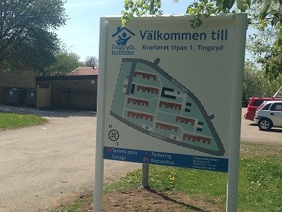Områdesskylt Vipan 1