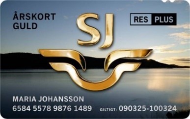 SJ Årskort GULD