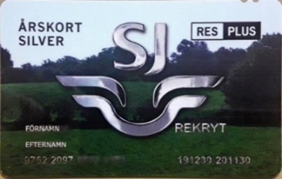 SJ:s resplus kort silver