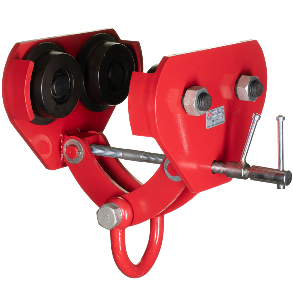 Beam clamp, adjustable on wheels 10000 kg