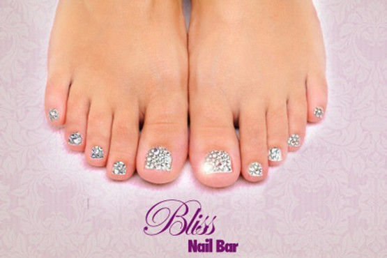 £35 instead of £120 for a Swarovski Crystal Pedicure at Bliss Nail Bar,