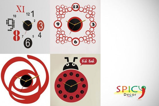 £24 instead of up to £69.99 (from Spicy Decor) for a designer wall clock in a design of your choice – spice up your walls & save up to 66%