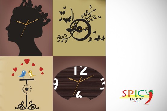 £24 instead of up to £69.99 (from Spicy Decor) for a designer wall clock in a design of your choice – spice up your walls & save up to 66%
