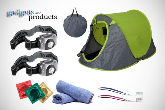 £49.50 instead of £105.50 (from Gadgets & Products) for a Festival Kit inc. tent, head torches, ponchos, towels, toothbrushes & more – save 53%