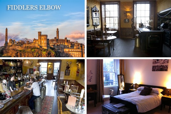 £79 for 1 night or £119 for a 2 night city break for two + 2 course meal & bottle of Prosecco at The Fiddlers Elbow, Edinburgh – save up to 70%