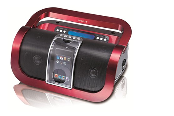 £34.99 for a Scott portable iPod speaker dock and FM radio - bring the noise wherever you go + FREE DELIVERY