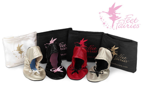 £9.99 instead of £19.99 for a pair of foldable Feet Fairies slippers & storage bag - give your feet a treat during party season and save 50%