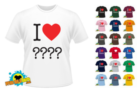 £8.99 instead of £17.99 for a custom I Heart t-shirt from printmeashirt.com – 'heart' anything you like & save 50% + FREE DELIVERY!