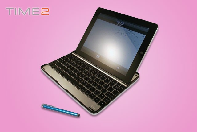 £16.99 instead of £68.98 (from Time2) for an aluminium iPad case with integrated Bluetooth keyboard and touchscreen stylus pen – save 75%
