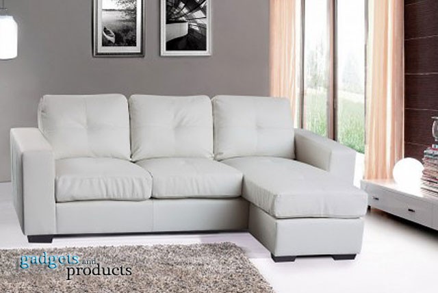 £499 instead of £1119.95 (from Gadgets & Products) for a 100% bonded leather, 3 seater corner sofa in black or white - save 55%