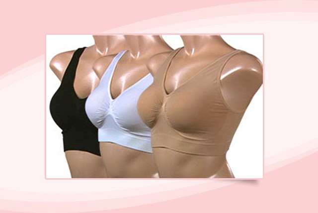 £17.99 instead of £36.99 (from passapresent.com) for a set of 3 wireless, comfy bras in black, white and nude – save an uplifting 51%