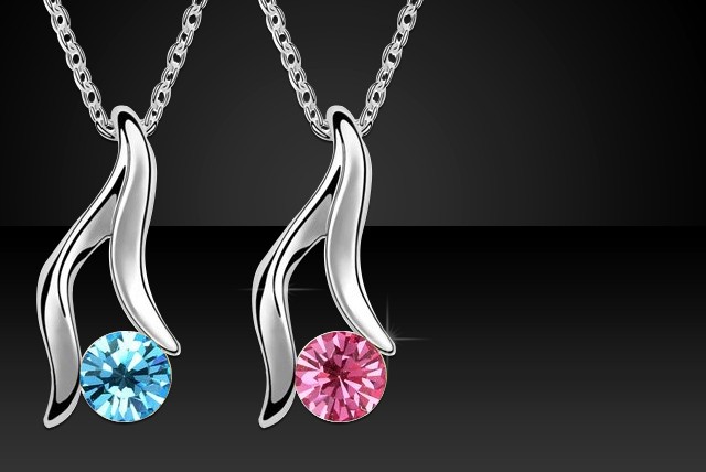 £6.99 instead of £39.20 (from Trinkets) for a Crystal Wave necklace with a Swarovski crystal solitaire in a choice of colours - save a sparkly 82%