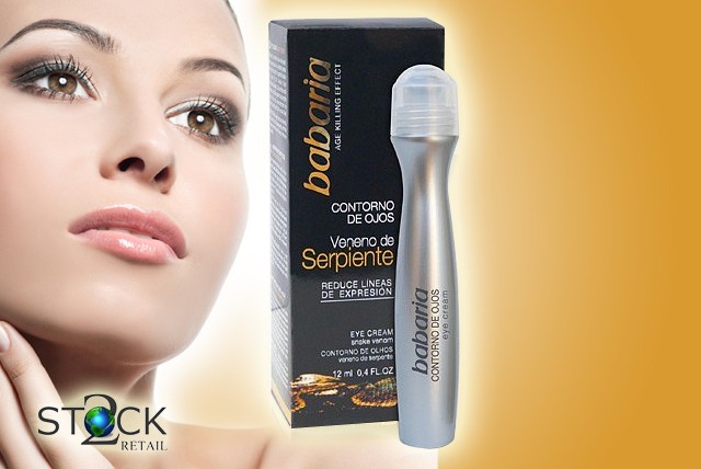 £9.99 instead of £43 (from Stock 2 Retail) for a 12ml bottle of Babaria 'snake venom' eye contour serum with roll-on applicator – save 77%