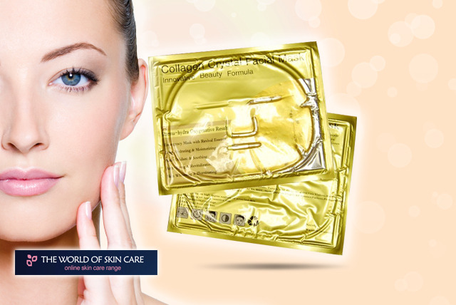 £9.99 for a pack of five 'gold' collagen face masks from The World Of Skin Care - save 89%  