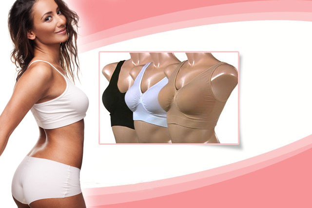 £15 for a set of 3 wireless, comfy bras in black, white and nude from Wowcher Stores + FREE DELIVERY