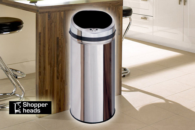 £39.99 instead of £99 (from Shopperheads) for a 50 litre stainless steel auto sensor kitchen bin – save 60%