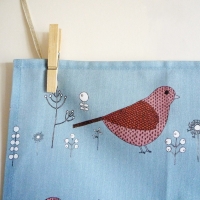 Blue Bird And Floral Tea Towel on ilovemarkets London