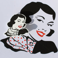 Brooch - lipstick lady on I Love Markets