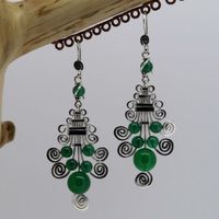 Indian Agate Sterling Silver Earring on ilovemarkets London