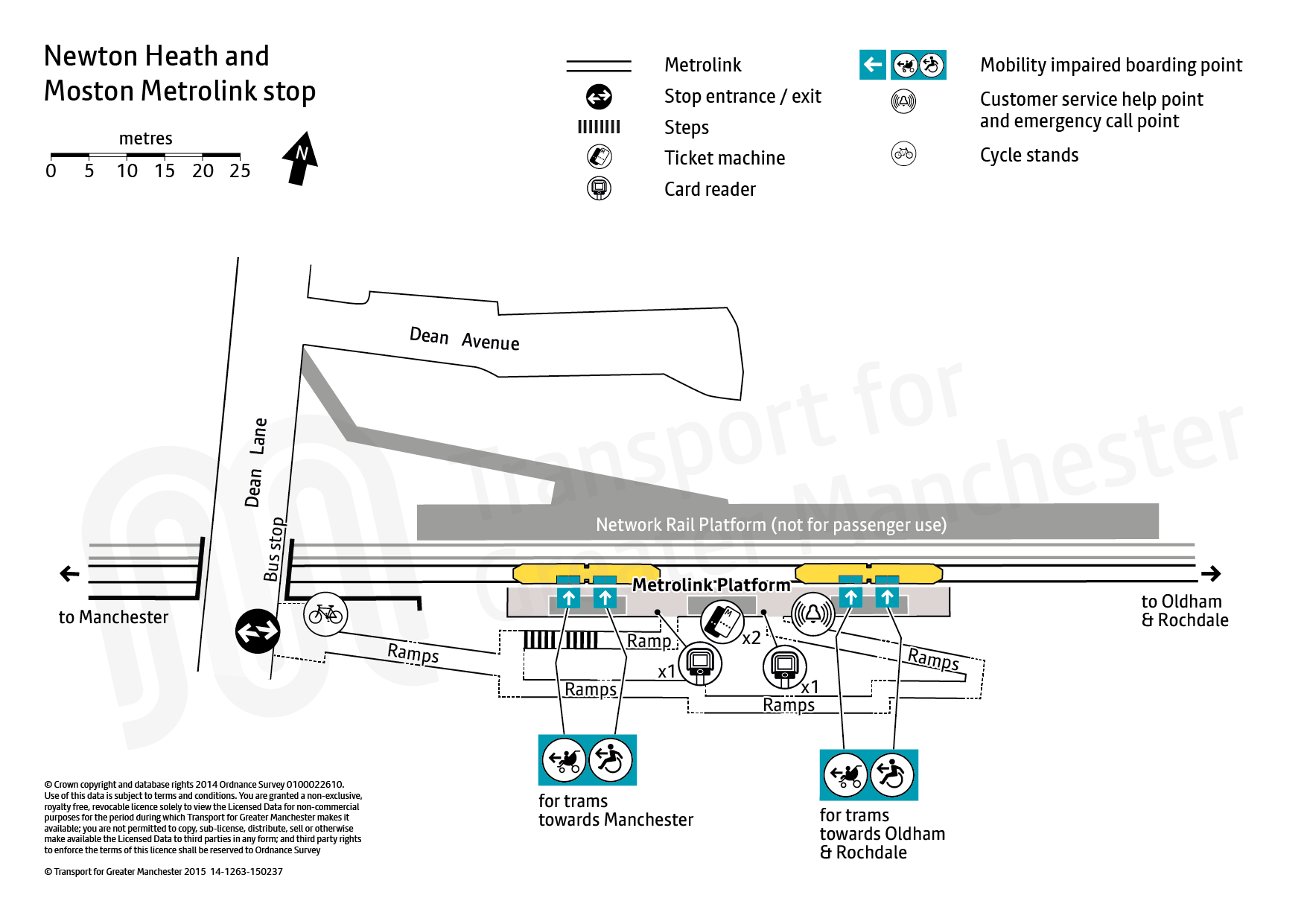 Stop map for Newton Heath and Moston tram stop