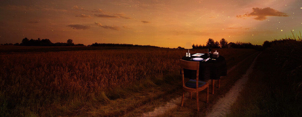 Romanticka vecera a nebe