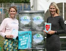 Clare Swatman and Tamsyn Murray at the Waterstones Tent